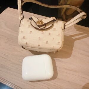 Mini OSTRICH Leather For AirPods/Bagcharm/Keys